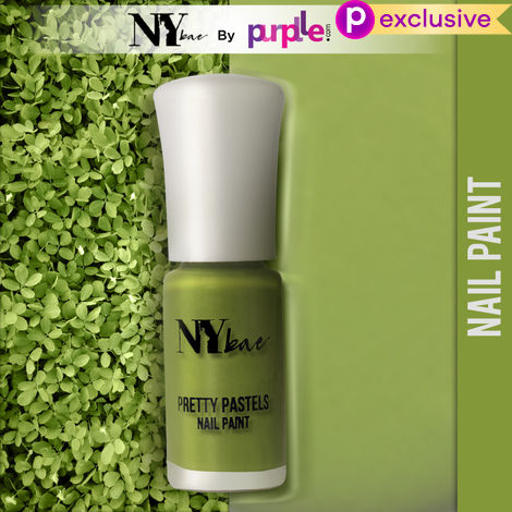 Buy NY Bae Pretty Pastels Nail Paint | Glossy Finish | Chip Resistant | Cruelty Free | Travel Friendly | Mini Nail Paint  - Green Ferns 07 (3 ml)-Purplle