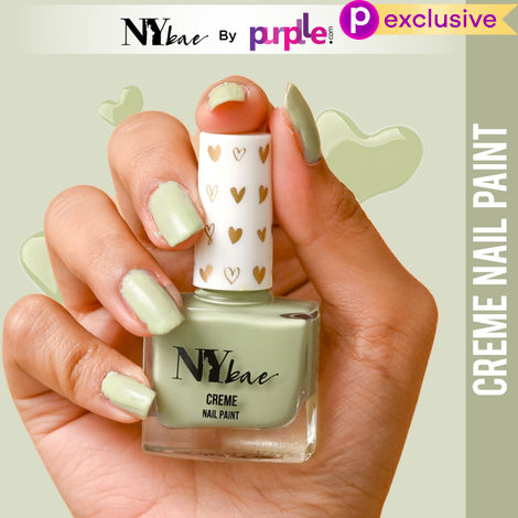 Buy NY Bae Creme Nail Paint - Sheen Green 02 (10 ml) | Green | Rich Pigment | Chip-proof | Full Coverage | Travel Friendly | Vegan-Purplle
