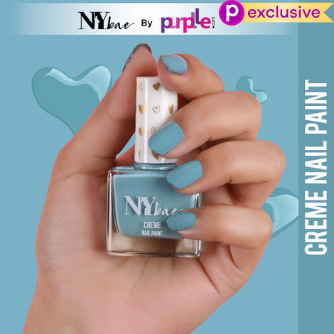 Buy NY Bae Creme Nail Paint - Tiffany Blue 10 (10 ml) | Blue | Rich Pigment | Chip-proof | Full Coverage | Travel Friendly | Vegan-Purplle