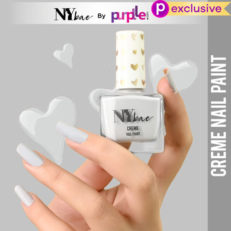Buy NY Bae Creme Nail Paint - Cloud Grey 15 (10 ml) | Grey | Rich Pigment | Chip-proof | Full Coverage | Travel Friendly | Vegan-Purplle