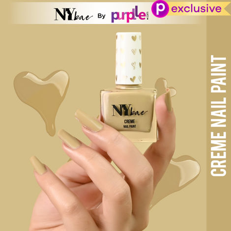 Buy NY Bae Creme Nail Paint - Peanut Brown 22 (10 ml) | Green | Rich Pigment | Chip-proof | Full Coverage | Travel Friendly | Vegan-Purplle