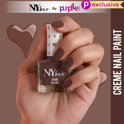 Buy NY Bae Creme Nail Paint - Warm Nude 24 (10 ml) | Brown | Rich Pigment | Chip-proof | Full Coverage | Travel Friendly | Vegan-Purplle