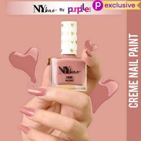 Buy NY Bae Creme Nail Paint - Strawberry Peach (10 ml) | Nude | Rich Pigment | Chip-proof | Full Coverage | Travel Friendly | Vegan-Purplle