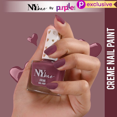 Buy NY Bae Creme Nail Paint - Mulberry Mauve (10 ml) | Red | Rich Pigment | Chip-proof | Full Coverage | Travel Friendly | Vegan-Purplle