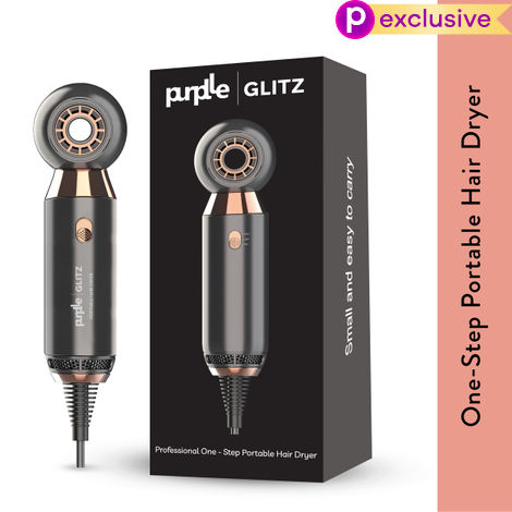 Buy Purplle Glitz Professional One Step Portable Hair Dryer | Hair appliance | Easy to use | Reduced sound | Multiple speeds 1 Pc-Purplle