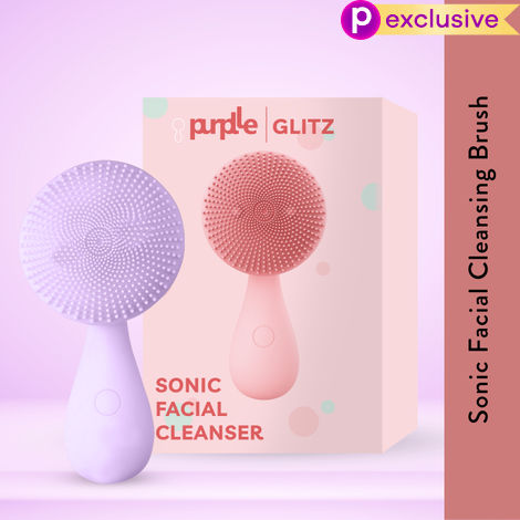 Buy Purplle Glitz Sonic Facial Cleanser | Face Appliance | Smoothening | Exfoliating | Portable | Removes dead skin cells | Multiple speeds 1 Pc-Purplle