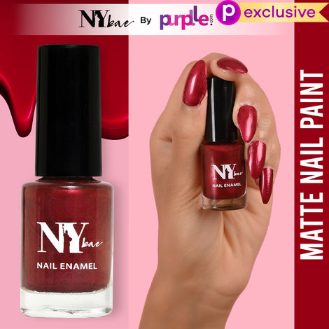 Buy NY Bae Creme Nail Enamel - Waldorf Salad 18 (6 ml) | Red | Rich Pigment | Chip-proof | Long lasting | Quick Drying | Cruelty Free-Purplle