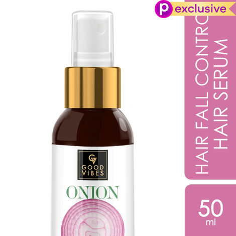 Buy Good Vibes Onion Hair Fall Control Hair Serum | Hair Growth, Strenghtening | No Parabens, No Sulphates, No Animal Testing (50 ml)-Purplle