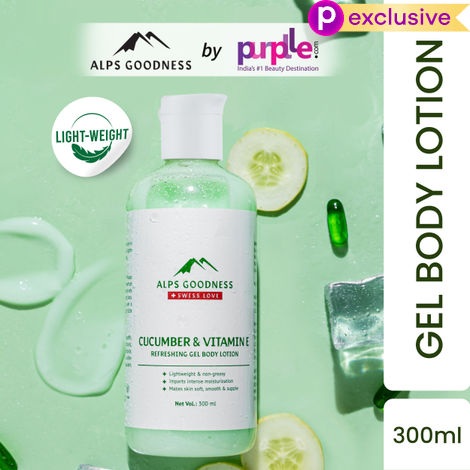 Buy Alps Goodness Cucumber & Vitamin E Refreshing Gel Body Lotion (300ml) |Top Rated Best Body Lotion | Lightweight | Sulphates Free  Paraben Free & Cruelty Free | Vegan-Purplle