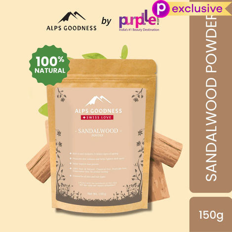Buy Alps Goodness Powder - Sandalwood (150 gm) | 100% Natural Powder | No Chemicals, No Preservatives, No Pesticides | Face Mask for Even Toned Skin | Face Mask for Glow-Purplle