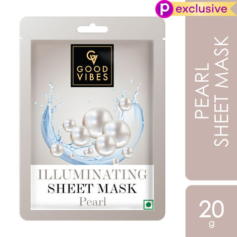 Buy Good Vibes Pearl Illuminating Sheet Mask | For Bright & Glowing Skin | Suitable For All Skin Types (20 gm)-Purplle