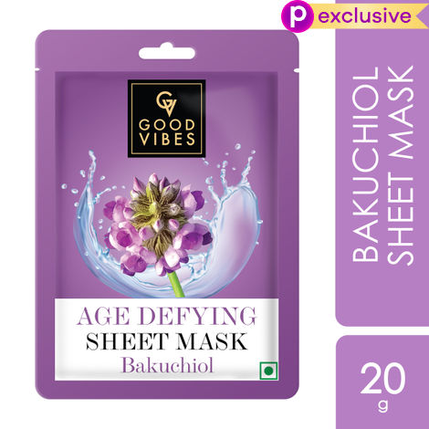 Buy Good Vibes Bakuchiol Age Defying Sheet Mask | For Soft & Smooth Skin | Fights Signs Of Ageing (20 gm)-Purplle