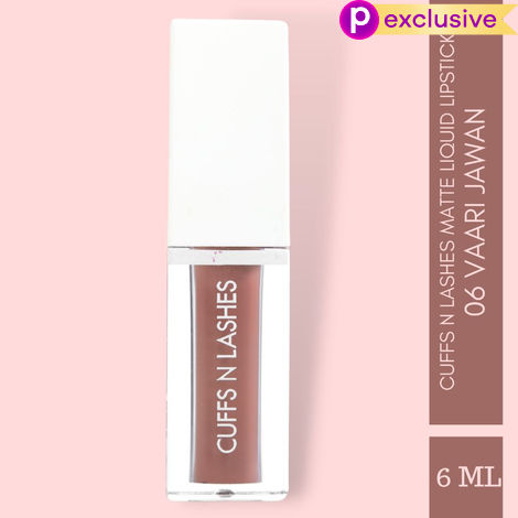 Buy Cuffs N Lashes Matte Liquid Lipstick, Vaari Jawan 06 - 6 ml-Purplle