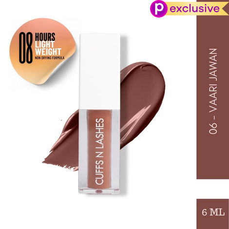 Buy Cuffs N Lashes Matte Liquid Lipstick, Vaari Jawan 06 - 6 ml-Purplle