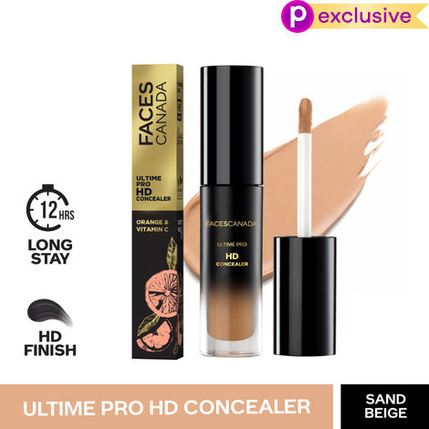 Buy FACES CANADA Ultime Pro HD Liquid Concealer - Sand Beige 01, 3.8ml | Natural Matte Finish | 12HR Long Stay | Covers Dark Circles, Puffiness, Blemishes | Blends Easily | Orange & Vitamin C Enriched-Purplle