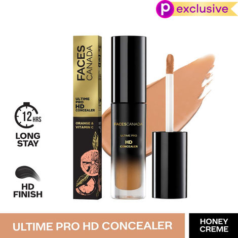 Buy FACES CANADA Ultime Pro HD Liquid Concealer - Honey Creme 02, 3.8ml | Natural Matte Finish | 12HR Long Stay | Covers Dark Circles, Puffiness, Blemishes | Blends Easily | Orange & Vitamin C Enriched-Purplle