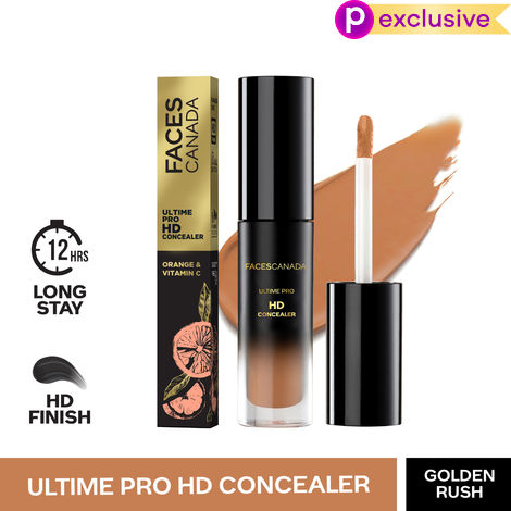 Buy FACES CANADA Ultime Pro HD Liquid Concealer - Golden Rush 06, 3.8ml | Natural Matte Finish | 12HR Long Stay | Covers Dark Circles, Puffiness, Blemishes | Blends Easily | Orange & Vitamin C Enriched-Purplle