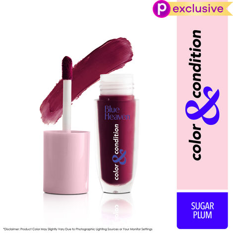 Buy Blue Heaven Color & Condition tinted lip oil for women, lip gloss infused with Cranberry, Raspberry & Hazelnut oil, Hydrating & Softening - Sugar Plum, 4.2 ml-Purplle