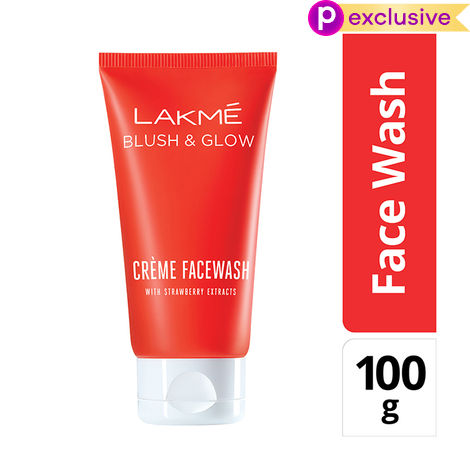 Buy Lakme Blush & Glow Strawberry Creme Face Wash, With Strawberry Extract,100 gm-Purplle