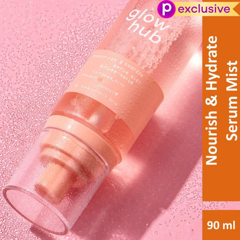 Buy Glow Hub | Nourish & Hydrate Serum Mist (90 ml) | Hyaluronic acid, Peach extract & Coconut water | Glow enhancing, Hydrating, Nourishing-Purplle