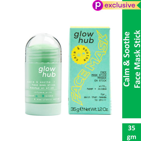Glow Hub | Calm & Soothe Face Mask Stick (35 gm) | Hemp Seed Oil, Kaolin Clay, Jojoba Extract | Hydrate, Comfort, Refresh