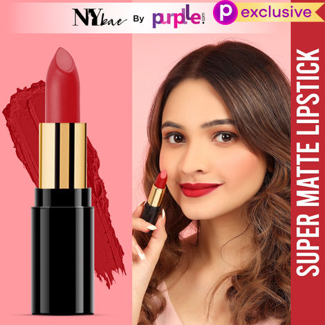 Buy NY Bae Super Matte Lipstick - Fabulous Fienman 9 (4.2 g) | Red | Loaded With Vitamin E | Rich Colour | Long lasting | Smudgeproof | Vegan-Purplle