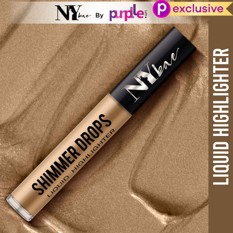 Buy NY Bae Shimmer Drops Liquid Highlighter - Gold Glam 03 (3 ml) | Gold | Rich Colour | Super Blendable | Multipurpose | Travel Friendly-Purplle