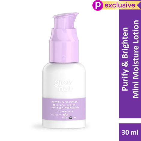 Buy Glow Hub | Mini Purify & Brighten Moisture Lotion (15 ml)| Black tea extract, Blueberry, Salicylic Acid, Squalene | Brightening, Detoxifying, doesn't clog pores-Purplle