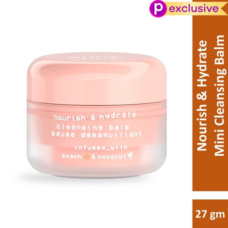 Buy Glow Hub | Mini Nourish & Hydrate Cleansing Balm (27 gm) | Hyaluronic acid, Peach extract, Coconut water, Shea Butter | Glow enhancing, Hydrating, Nourishing-Purplle