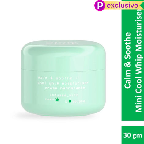 Buy Glow Hub | Mini Calm & Soothe Cool Whip Moisturiser (30 gm) | Hemp Seed Oil, Shea Butter, Jojoba Extract | Hydrate, Comfort, Refresh-Purplle