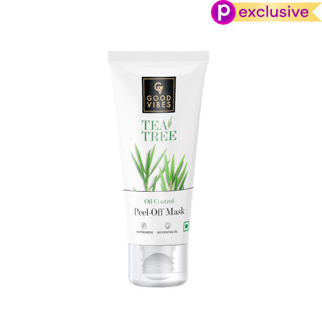 Buy Good Vibes Tea Tree Oil Control Peel Off Mask | Anti-Acne Clarifying | With Castor Oil | No Parabens No Sulphates No Mineral Oil (50 gm)-Purplle