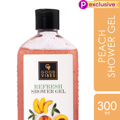 Buy Good Vibes Peach Refresh Shower Gel | (Body Wash) Hydrating, Moisturizing (300 ml)-Purplle