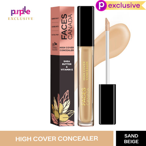Buy Faces Canada High Cover Concealer I Natural Finish I Covers Hyperpigmentation & Fine Lines Sand Beige 01 (4 ml) - Exclusively on Purplle-Purplle