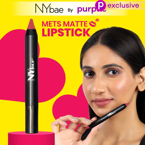 Buy NY Bae Mets Matte Lip Crayon | Creamy Matte Finish | Moisurizing | Satin Texture | Multipurpose Lipstick | Lip & Cheek Crayon | Red Lipstick | Aced It 11 (2.8 gm)-Purplle