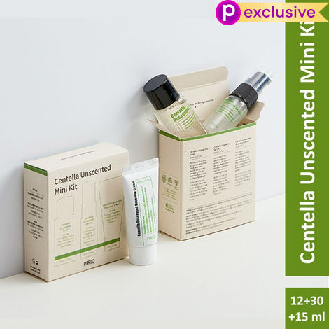 Buy PURITO Centella Unscented line travel kit | Korean Skin Care Combo of 3-Purplle