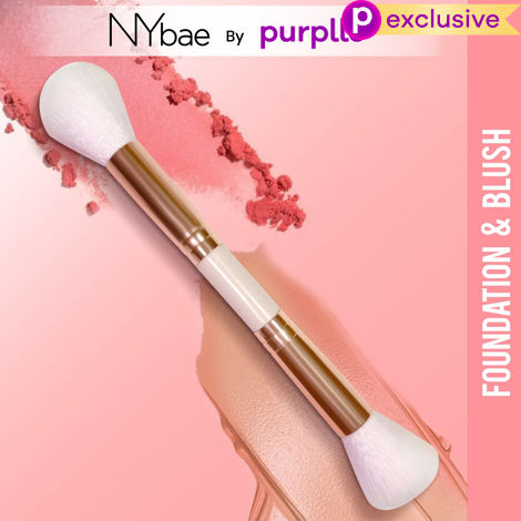 Buy NY Bae Pro Dual Brush- Foundation & Blush | Multipurpose | Smooth Blending | Even Application | Fine & Soft Bristles ,1 Pc-Purplle