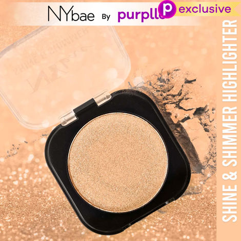 Buy NY Bae Shine & Shimmer Highlighter - Glow Gold 2 (5 gm) | Gold | Rich Colour | Super Blendable | Multipurpose | Travel Friendly-Purplle