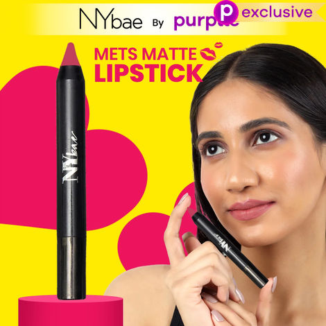 Buy NY Bae Mets Matte Lip Crayon - Majestic Mauve 41 (2.8 gm) | Creamy Matte Finish | Moisturizing | SPF Protection-Purplle