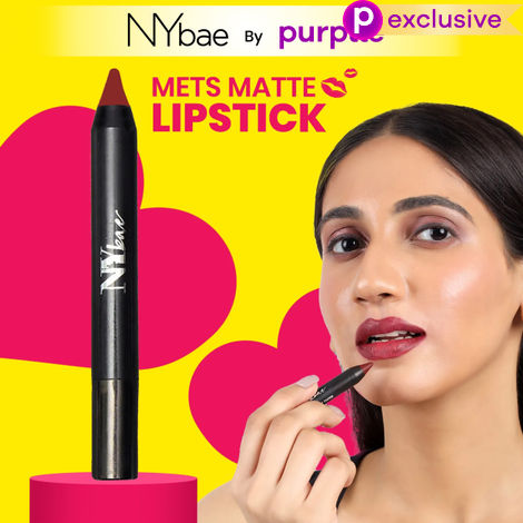 Buy NY Bae Mets Matte Lip Crayon - Worthwine 44 (2.8 gm) | Creamy Matte Finish | Moisturizing | SPF Protection-Purplle