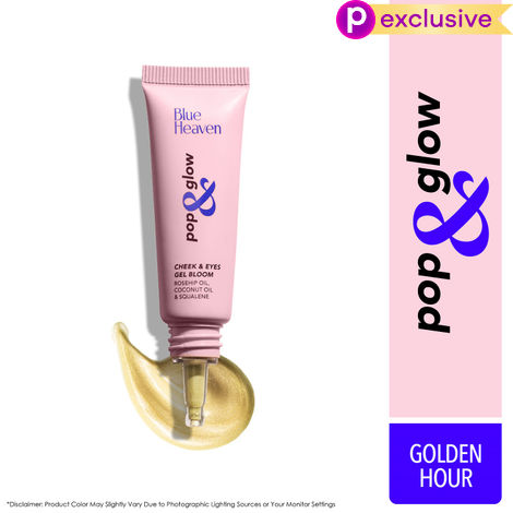 Buy Blue Heaven Pop & Glow Cheek & Eyes Gel Bloom Highlighter, Golden Hour (12 ml)-Purplle