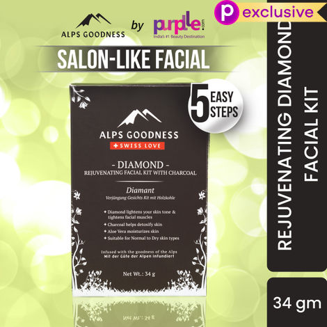 Buy Alps Goodness Diamond Rejuvenating Facial Kit with Charcoal (34 gm)-Purplle