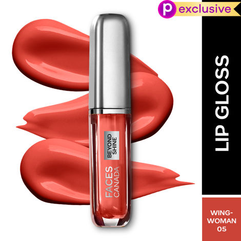 Buy FACES CANADA Beyond Shine Lip Gloss Wingwoman 05, 3 ml | Lightweight Non-Sticky Luxurious Texture For Glossy Lips | Instant Shine | Fuller, Supple & Plump Lips | 24HR Hydration-Purplle