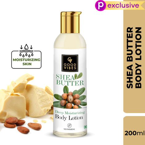 Buy Good Vibes Shea Butter Deep Moisturizing Body Lotion |Hydrating, Moisturizing | No Parabens, No Sulphates, No Animal Testing (200 ml)-Purplle