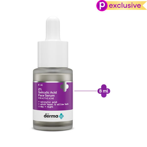 Buy The Derma Co. 2% Salicylic Acid Face Serum with Witch Hazel & Willow Bark For Active Acne 8 ml-Purplle