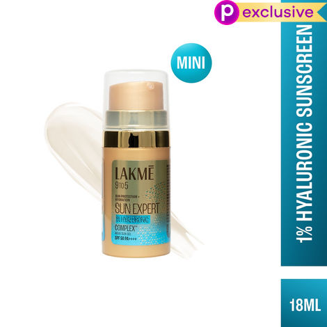 Buy Lakme 1% Hyaluronic Gel Sunscreen SPF 50 PA++++ | For even toned skin | No White Cast, Lightweight | UVA/B Protection | For All Skin Types | 18 gm-Purplle