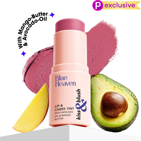 Buy Blue Heaven Kiss & Blush Lip, Cheek & Eye Tint with Avocado Oil & Mango Butter | 3-in-1 blush for face makeup | Rich & Creamy Formula |Easily Blendable | Multipurpose Makeup, Rosy Dusk, 8.5 gm-Purplle
