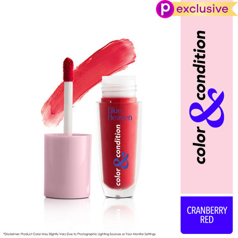 Buy Blue Heaven Color & Condition tinted lip oil for women, lip gloss infused with Cranberry, Raspberry & Hazelnut oil, Hydrating & Softening - Cranberry Red, 4.2 ml-Purplle