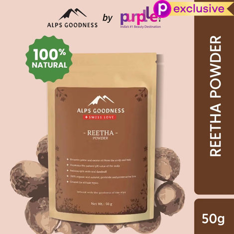 Buy Alps Goodness Powder - Reetha (50 gm) |100% Natural Powder | No Chemicals, No Preservatives, No Pesticides| Natural Hair Mask| Soap Nut-Purplle
