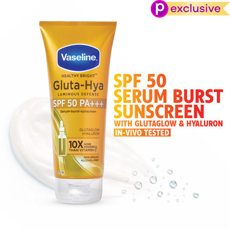 Buy Vaseline Gluta Hya - Antioxidant SPF 50 PA+++ Sunscreen | Glutathione & Hyaluronic Acid 70 ml | Suitable for All Skin Types | For Glowing and Radiant Skin-Purplle