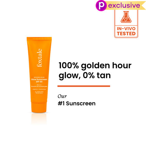Buy Foxtale Glow Sunscreen with Vitamin C & Niacinamide SPF 50 PA++++, In-Vivo Tested, for Dewy Glow – 30 ml-Purplle